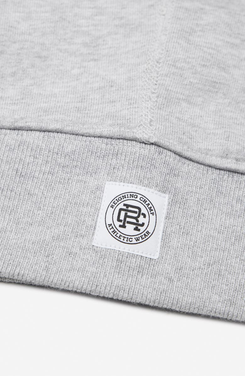 Reigning Champ Classic Crewneck Midweight Terry Sweatshirt, Alternate, color, Heather Stone