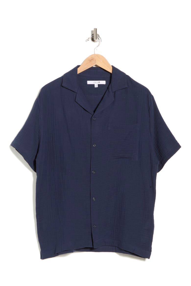 Gauze Camp Shirt, Alternate, color, NAVY