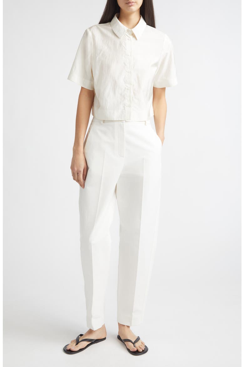 Astor Cotton Twill Tapered Leg Pants, Alternate, color, IVORY