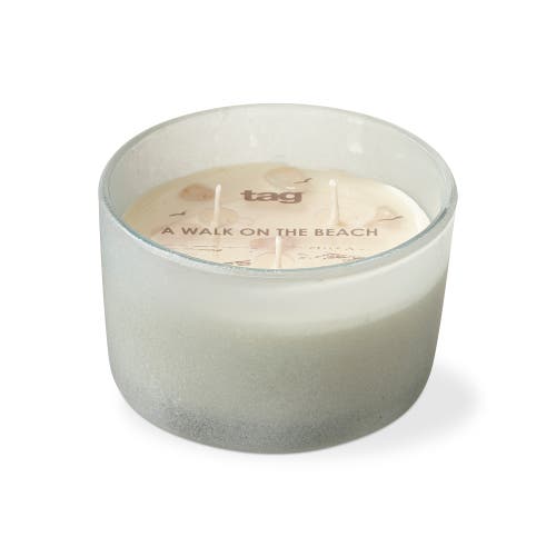 Tag Ocean Waves White 3 Wick Candle Scented Soy Paraffin Wax In Gray