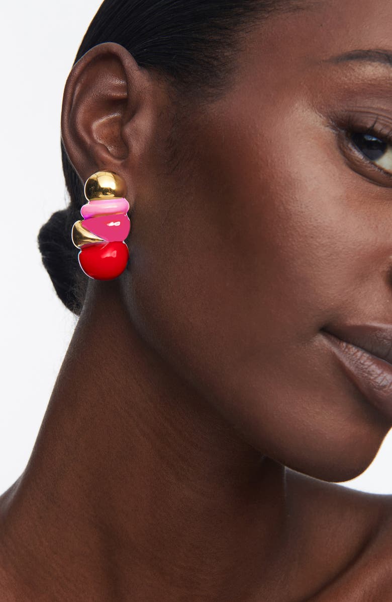 Sterling King Bellmer Ball Enamel Drop Earrings, Alternate, color, 