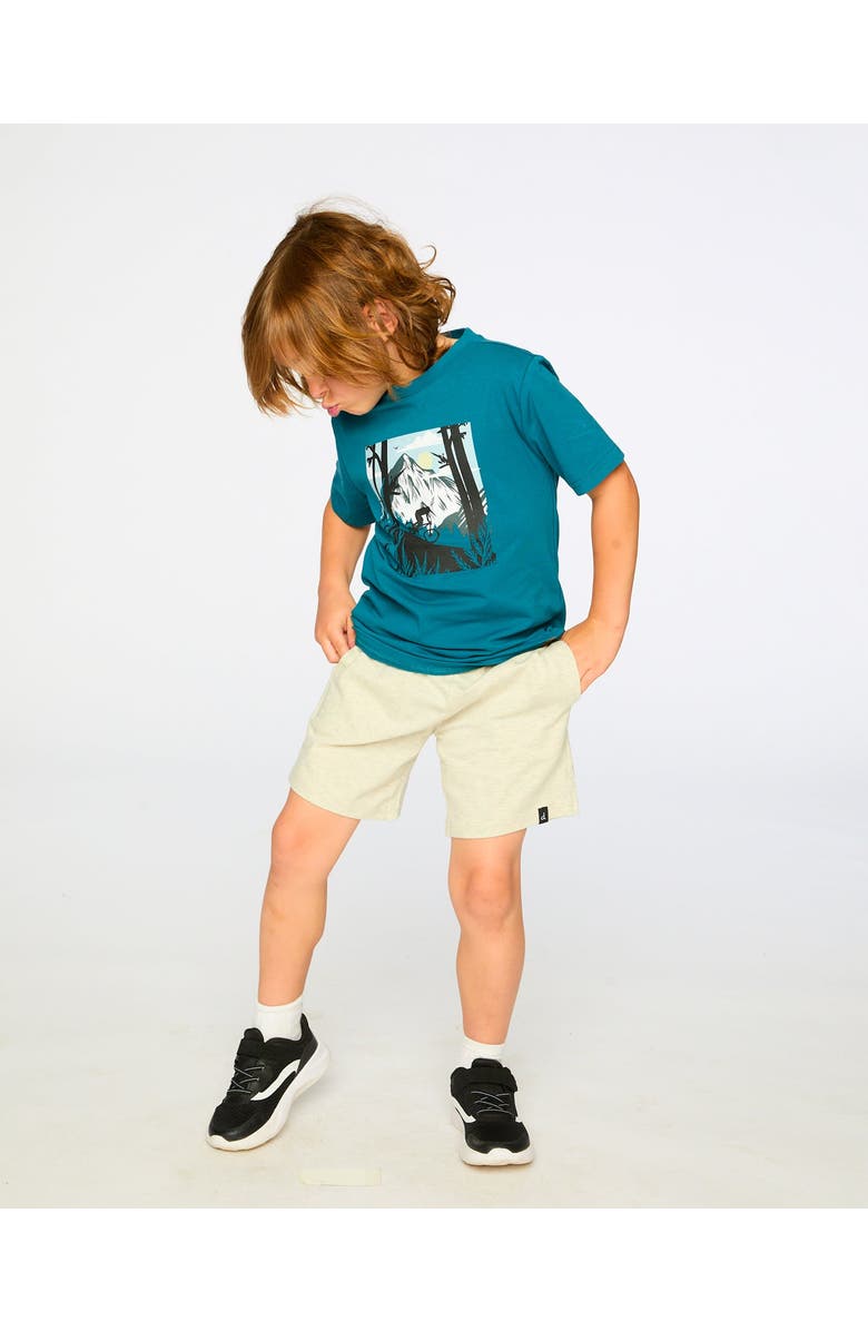 Deux par Deux Organic Cotton Jersey Mountain Biker T-Shirt, Alternate, color, Atlantic Green