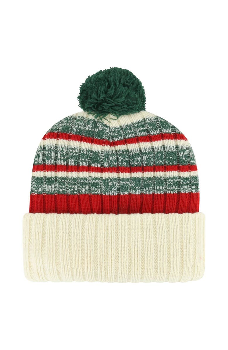 '47 Men's '47 Cream Minnesota Wild Tavern Cuffed Knit Hat with Pom, Alternate, color, 