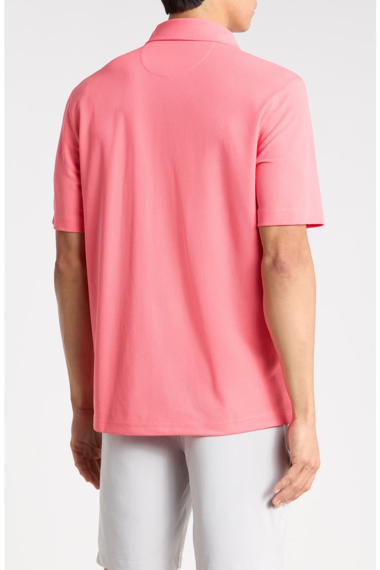 Stretch Piqué Button Front Shirt, Alternate, color, SUN KISSED CORAL