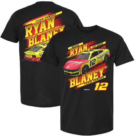 Men's Team Penske  Black Ryan Blaney Menards Car T-Shirt