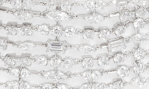 Nadri Cabaret Cubic Zirconia Choker Necklace In Rhodium