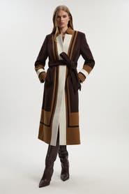 Karen Millen Brushed Wool Belted Midi Coat