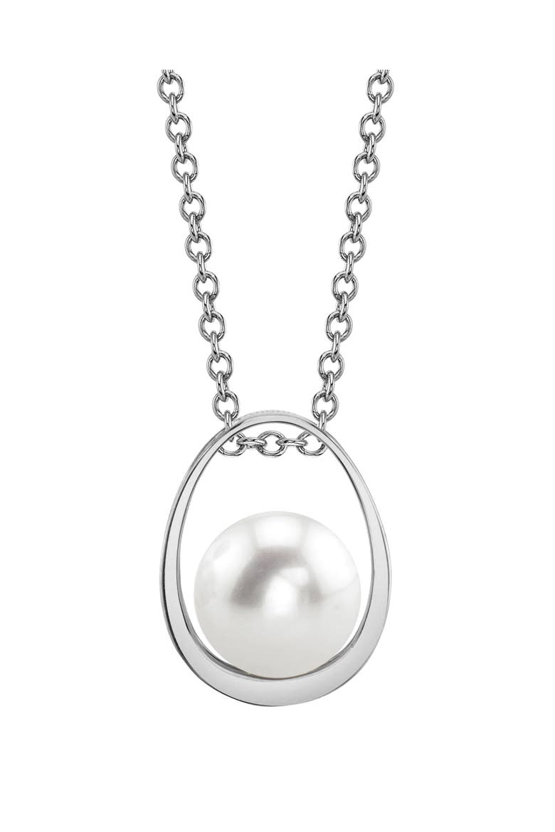 Freshwater Pearl Jamie Pendant, Main, color, White Gold