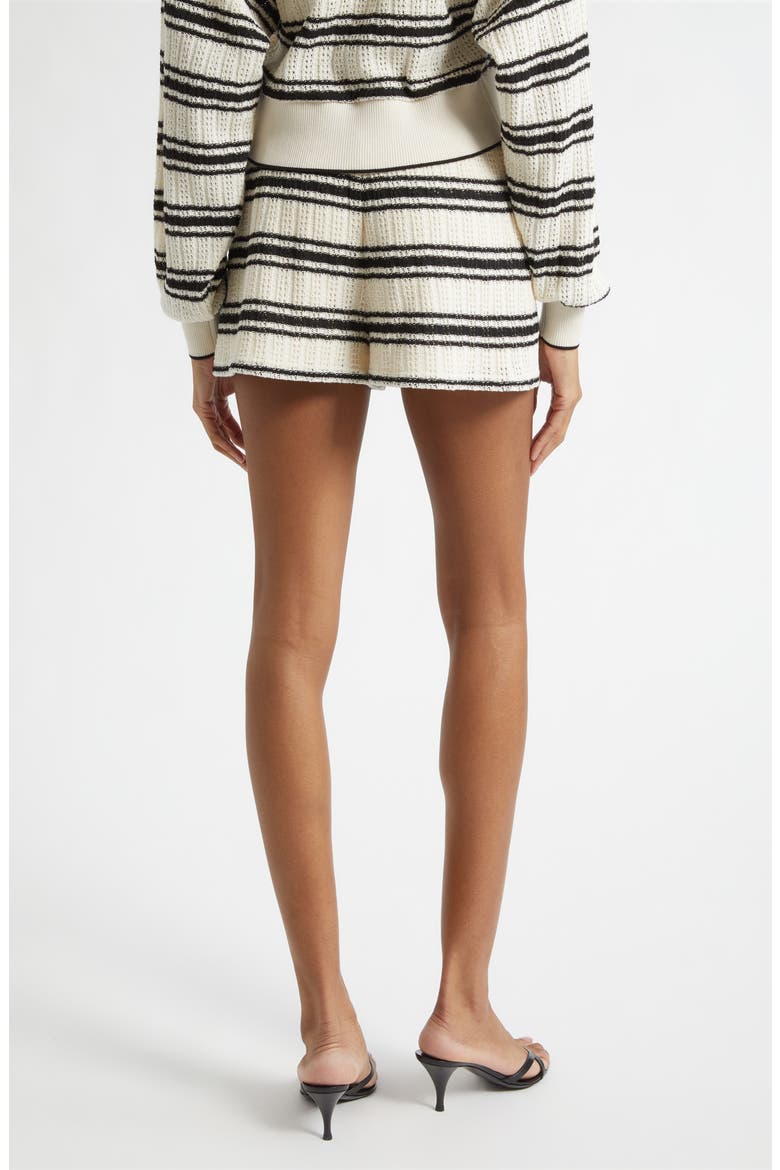 Olympia Stripe Knit Shorts, Alternate, color, BLACK STRIPE