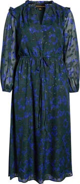 SUGARLIPS Sweetwater Floral Print Organza Dress