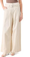 FREEMARKET Belted Wide Leg Cotton Pants