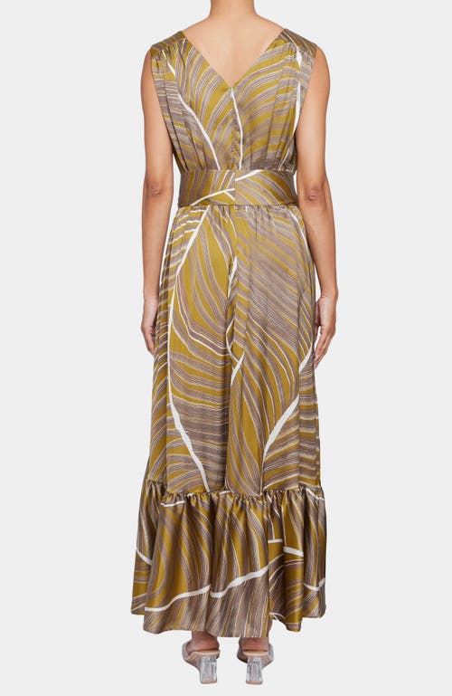 Santorelli Lanita Sleeveless Fit And Flare Hi Lo Dress In Brown