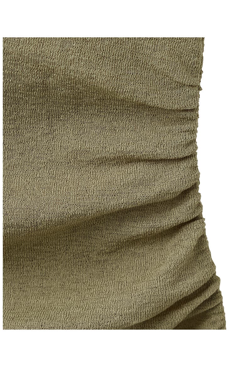 Ruched Boat Neck Sleeveless Top, Alternate, color, KHAKI GREEN