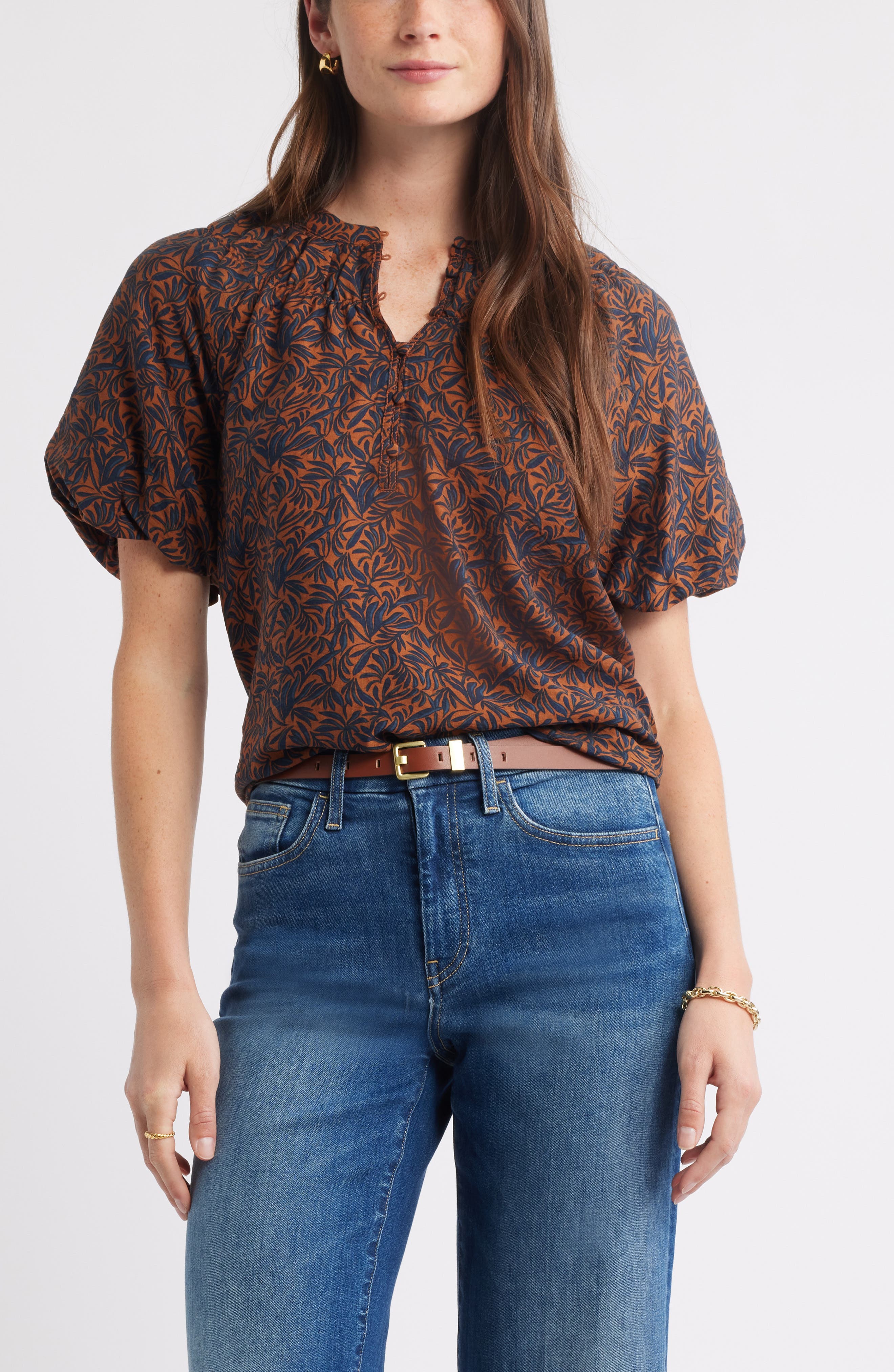 Caslon® Puff Sleeve Top