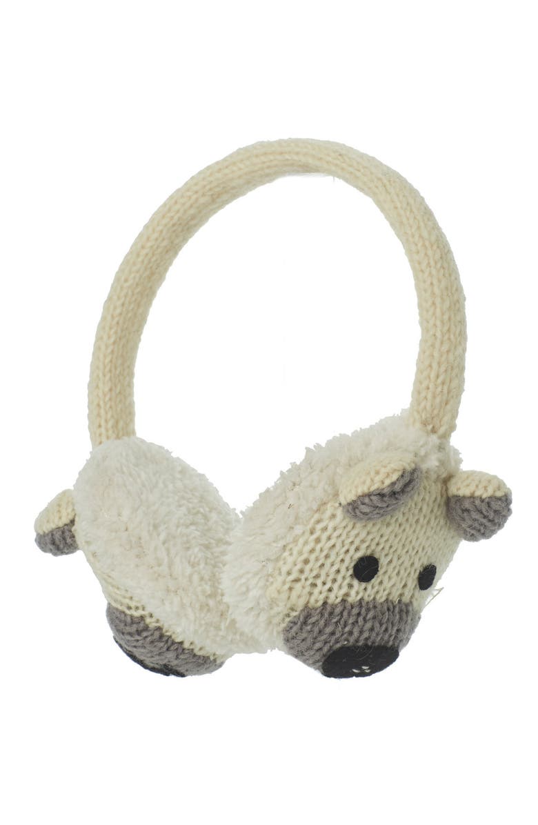 Nirvanna Designs Polar Bear Earmuffs, Main, color, White
