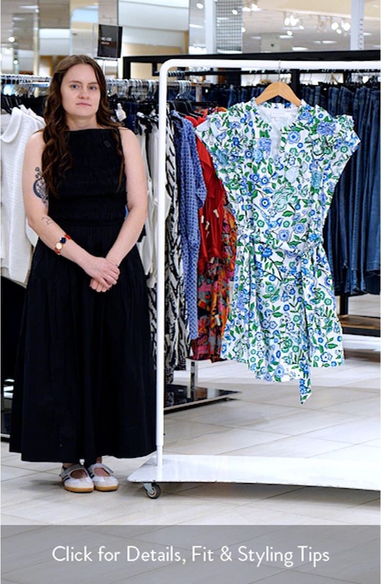 Floral Ruffle Sleeve Minidress, sales video thumbnail