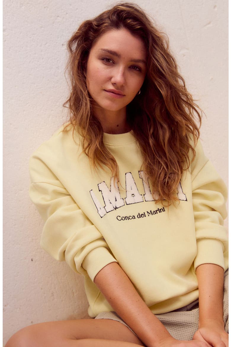 Bouclé Amalfi Graphic Sweatshirt, Alternate, color, NEUTRAL