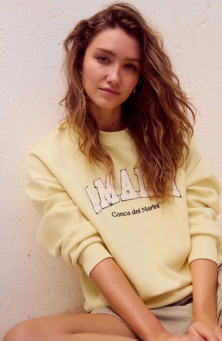 NEXT Bouclé Amalfi Graphic Sweatshirt, Alternate, color, Neutral