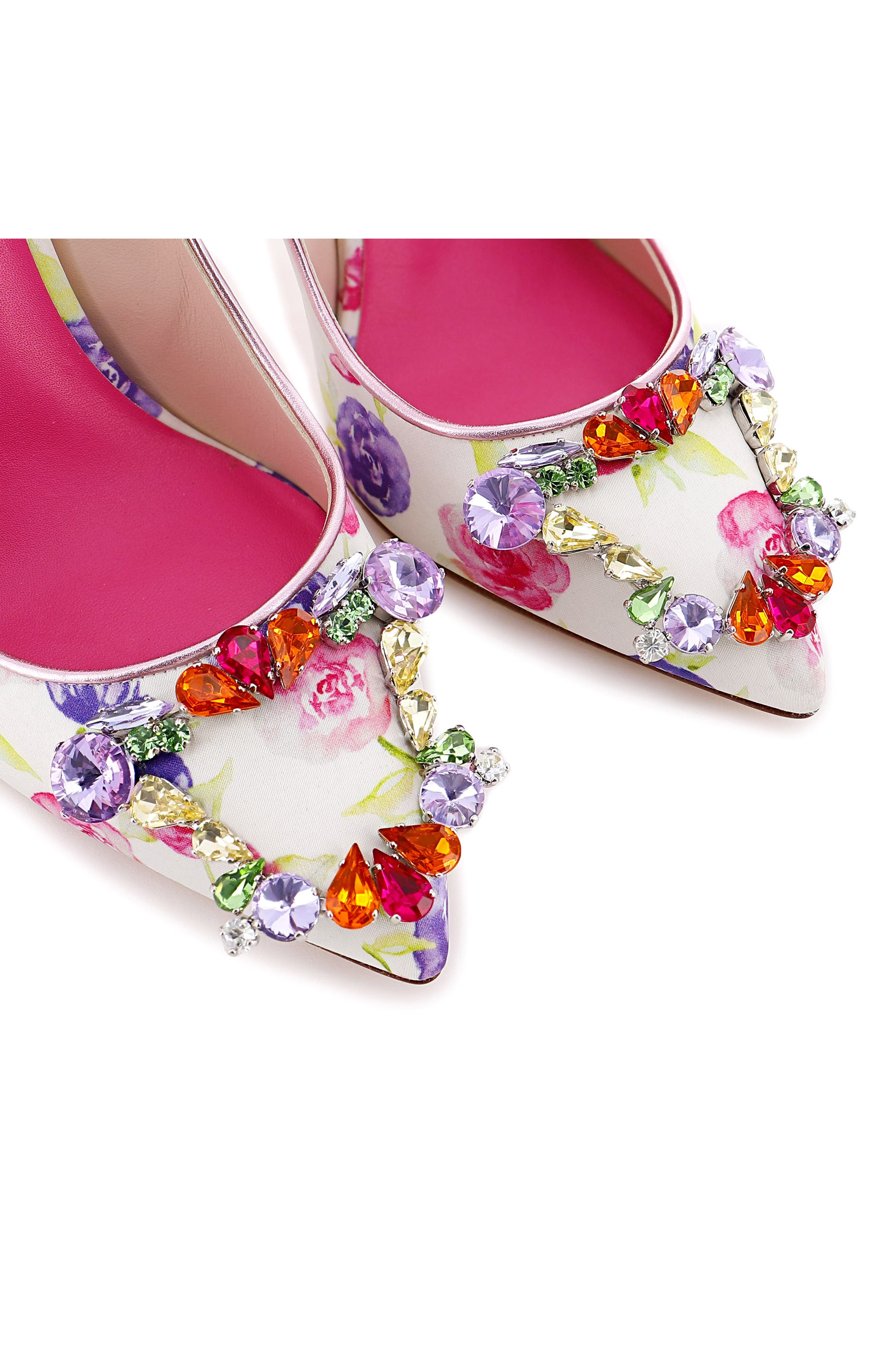 SOPHIA WEBSTER x LoveShackFancy Margaux Crystal Embellished Stiletto Pump, Alternate, color, 