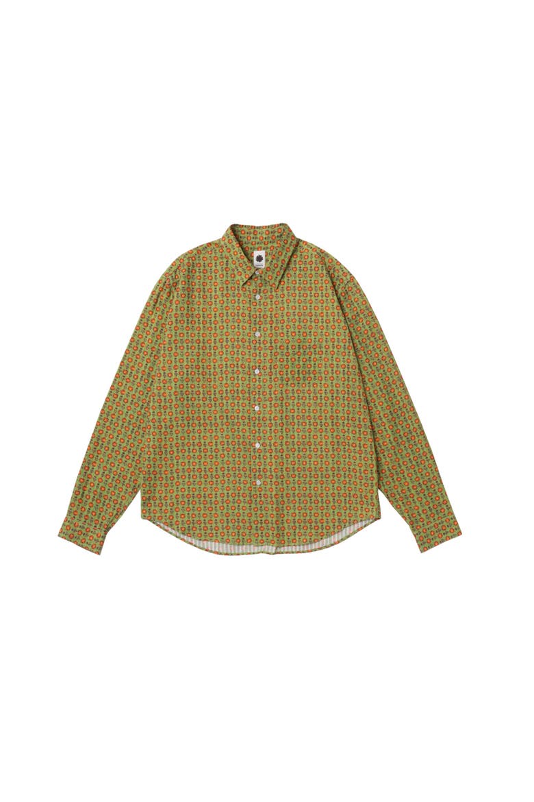 Floral Dobby Shirt, Main, color, Green
