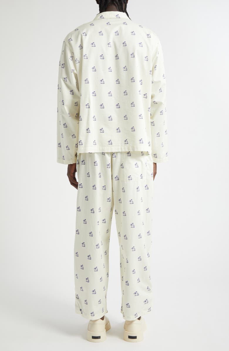 Undercover Teddy Bear Print Pajamas, Alternate, color, Ivory Base