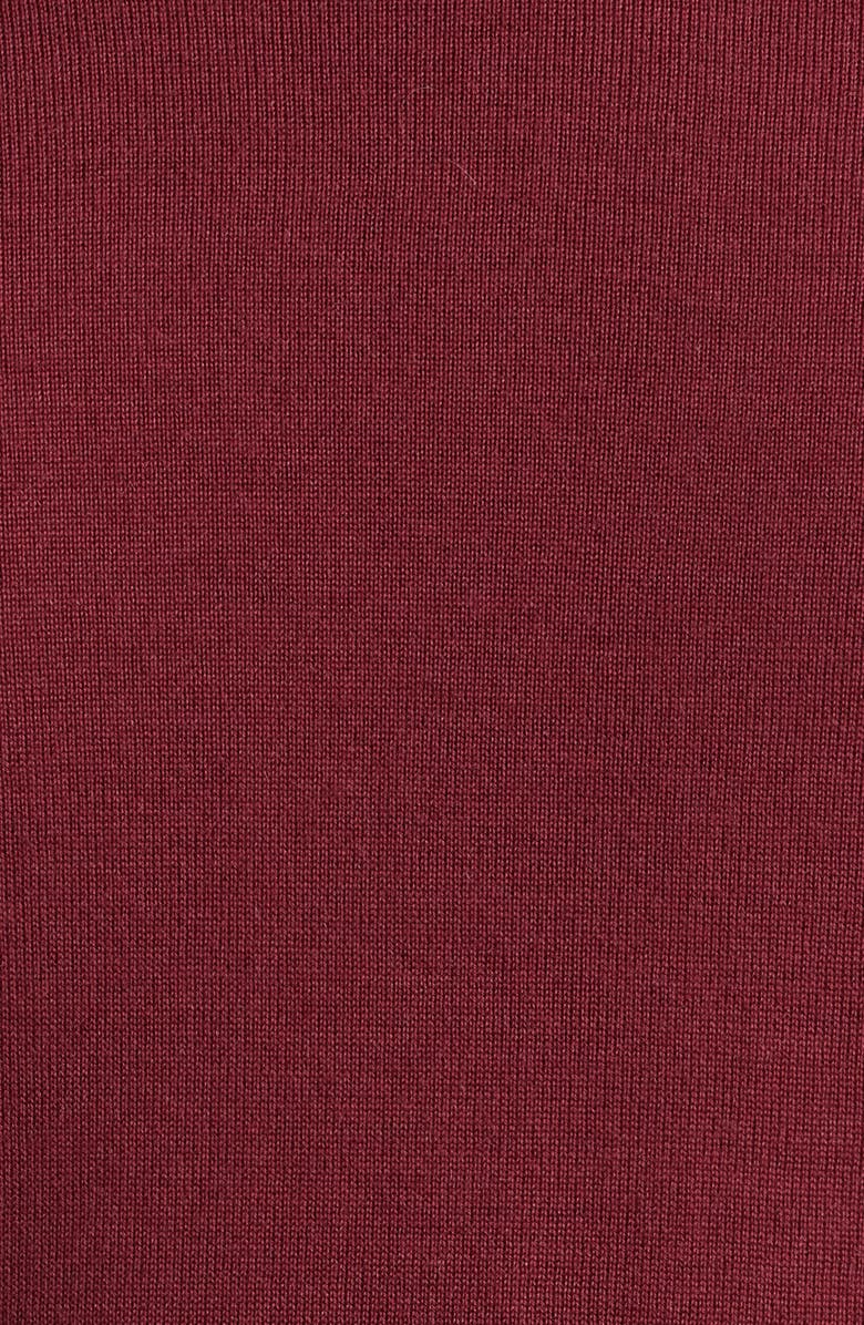BOSS Leno Virgin Wool Crewneck Sweater, Alternate, color, Dark Red