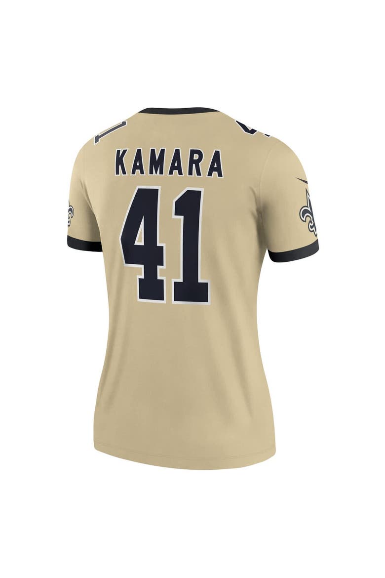 Women's Nike Alvin Kamara Gold New Orleans Saints Gameday Golds Alternate Legend Player Performance Top, Alternate, color, Gold