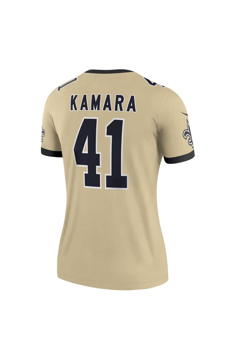 Nike Women's Nike Alvin Kamara Gold New Orleans Saints Gameday Golds Alternate Legend Player Performance Top, Alternate, color, Gold