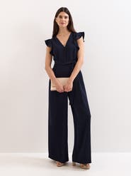 Phase Eight Kallie Frill V-Neck Jumpsuit