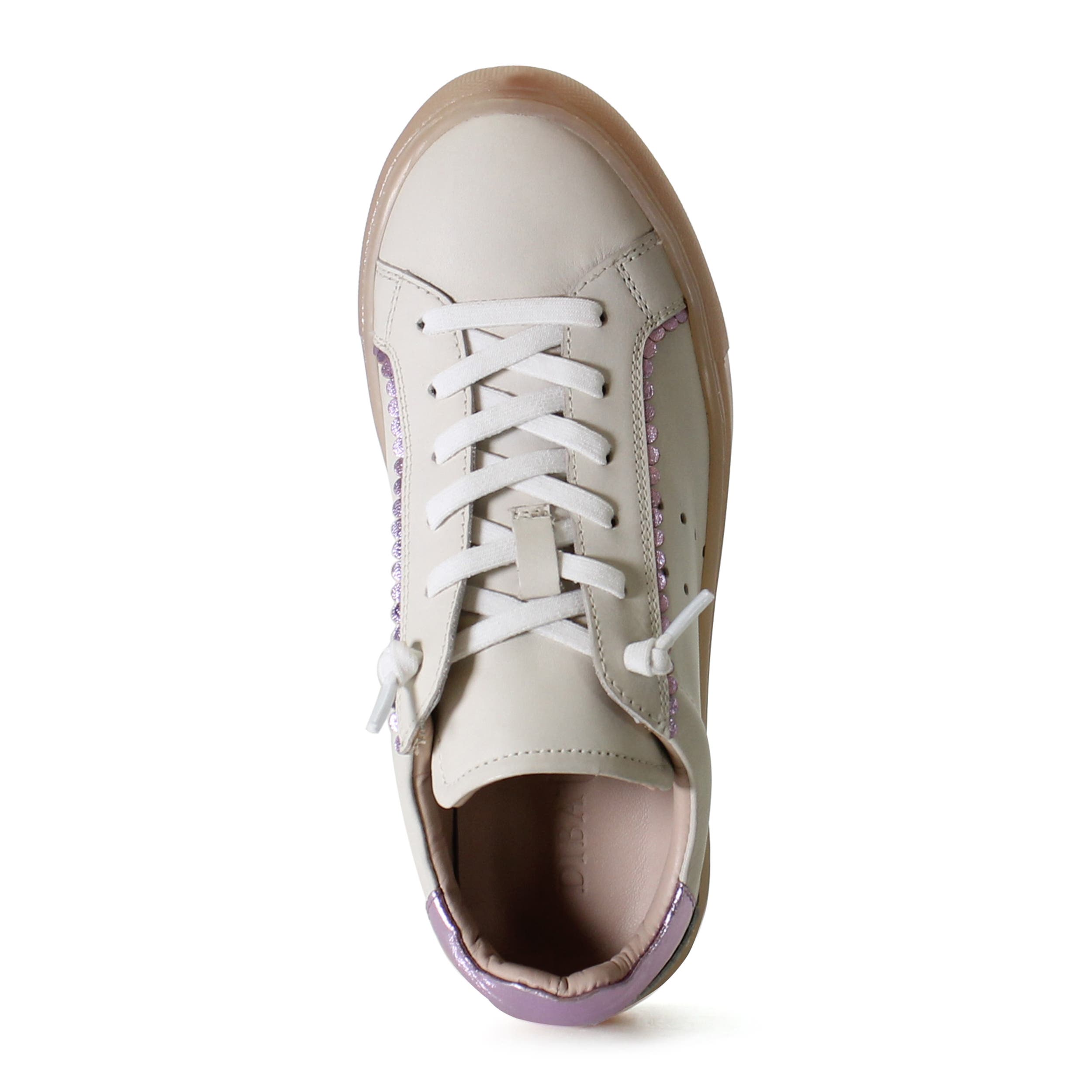 Diba True SHORE FRONT Leather Sneaker, Alternate, color, Off White/Lilac