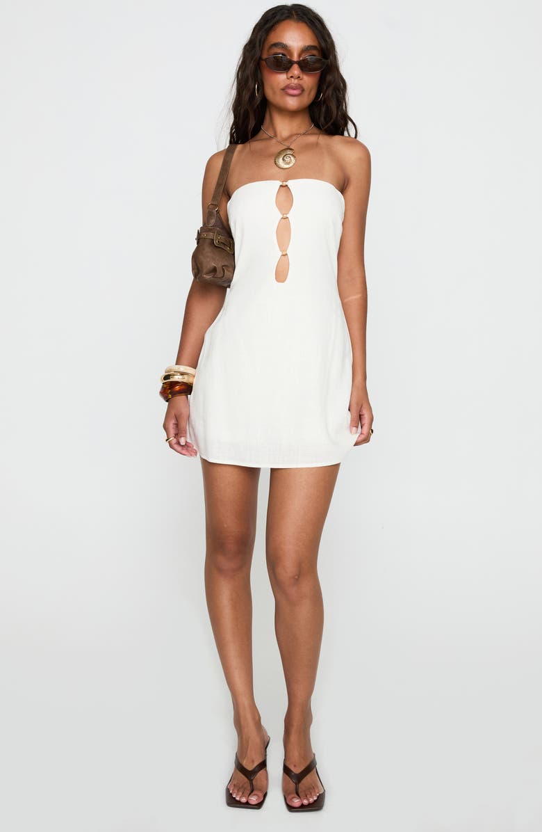 Princess Polly The Motions Strapless Cutout Minidress, Alternate, color,