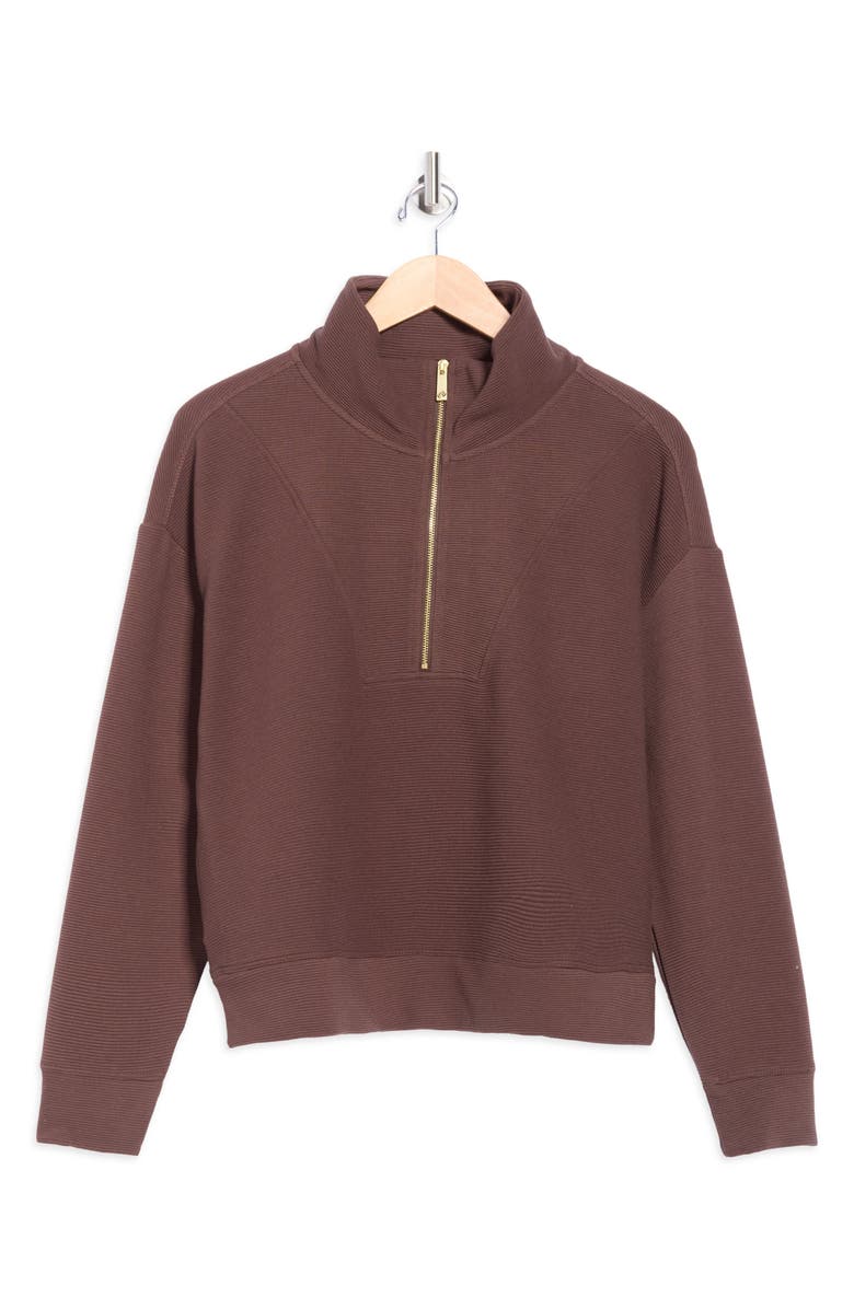 APANA Forever Ottoman Quarter Zip Sweatshirt, Alternate, color, 