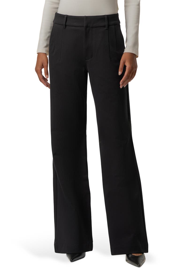 Liliana High Waist Flare Leg Pants, Main, color, BLACK