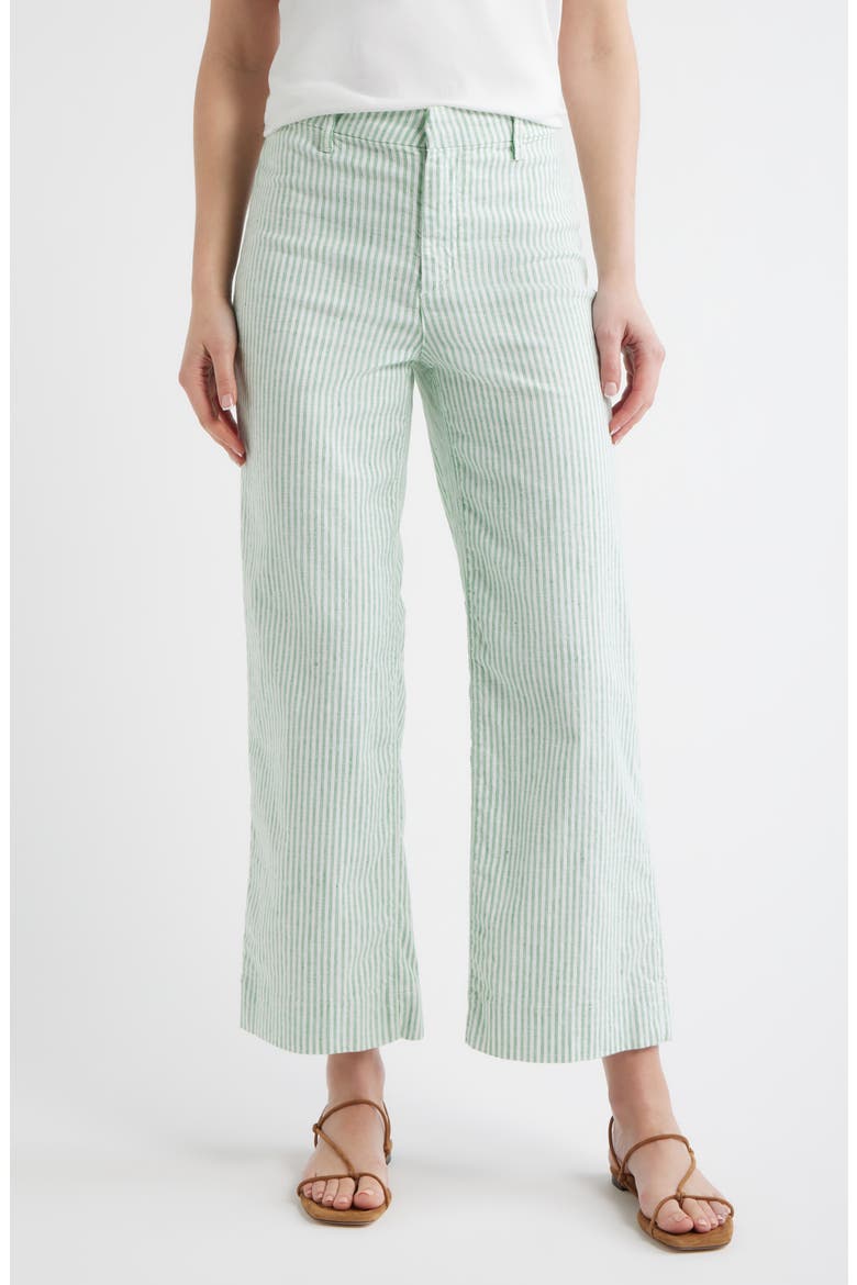 Wexford Wide Leg Pants, Main, color, LIME STRIPE