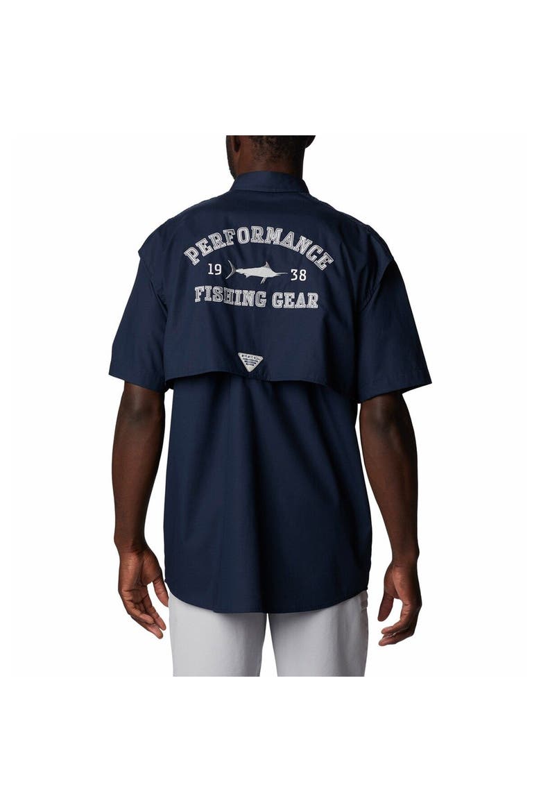 Men's Columbia Navy Dallas Cowboys Bonehead Team Button-Up Shirt, Alternate, color, Navy