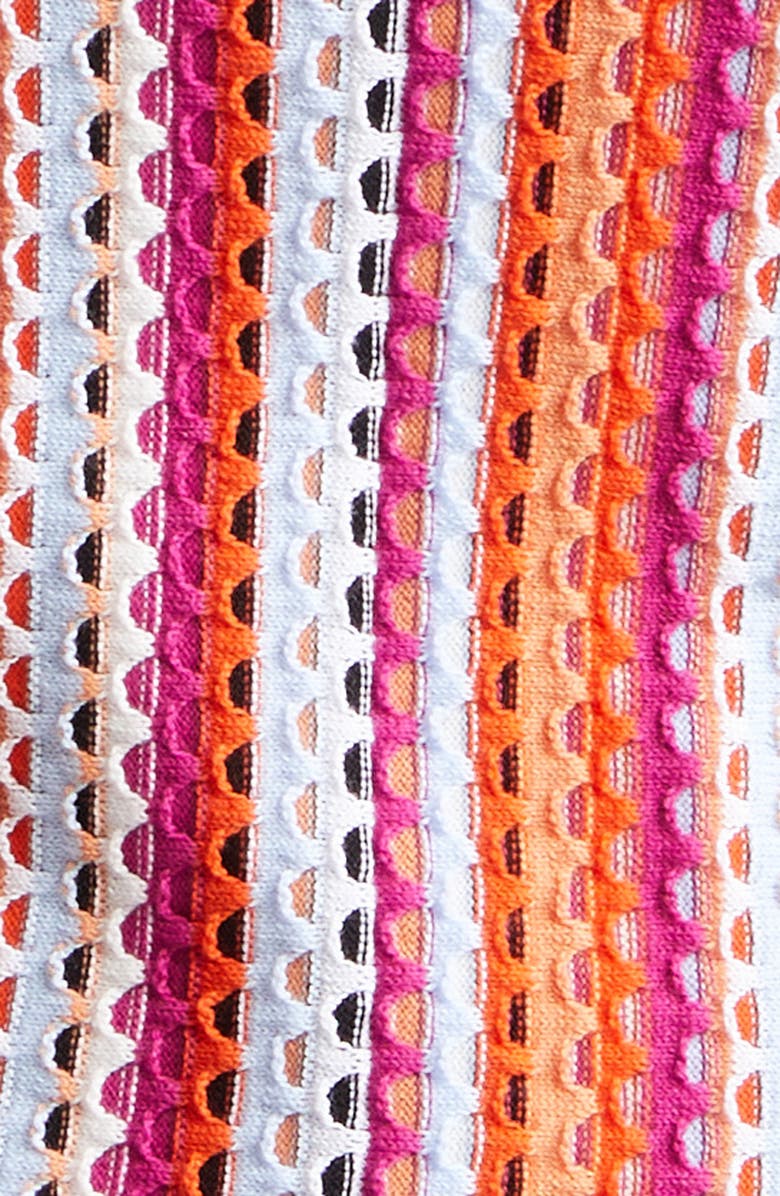 Ramy Brook Vera Stripe Crochet Camisole, Alternate, color, Orange/ Ivory Multi