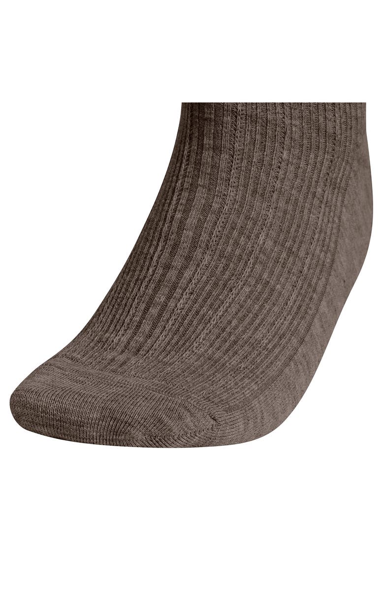 adidas Gender Inclusive Originals Assorted 3-Pack Lettuce Edge Ruffle Quarter Socks, Alternate, color, Branch Brown/ Warm Vanilla
