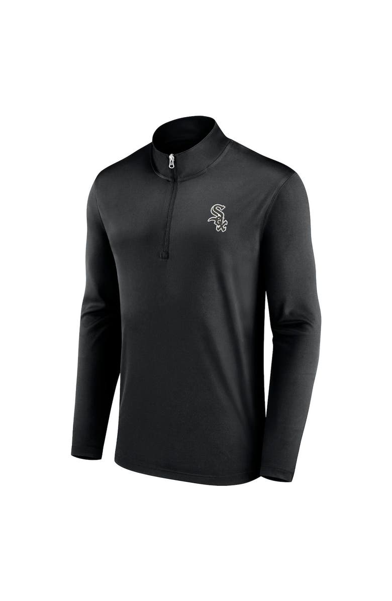 FANATICS Men's Fanatics Branded Black Chicago White Sox Underdog Mindset Quarter-Zip Jacket, Alternate, color, Black