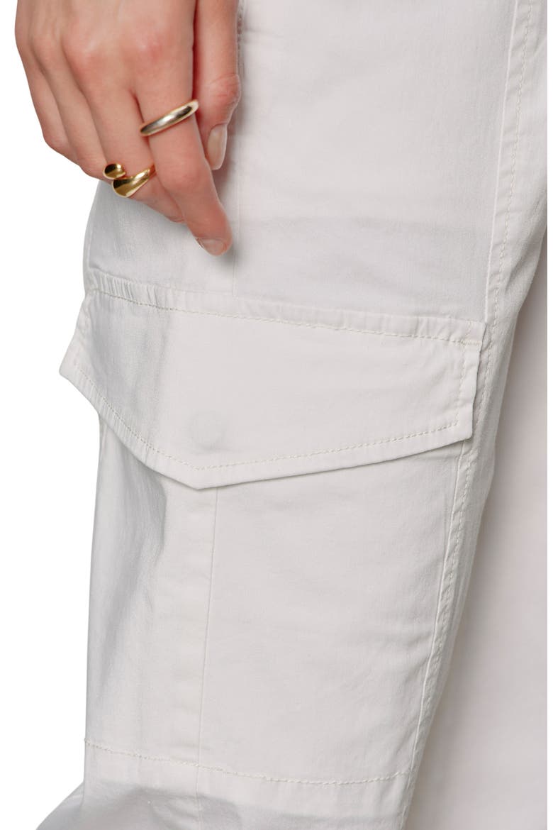 Rebel Ankle Straight Leg Cargo Pants, Alternate, color, CHALK WHITE