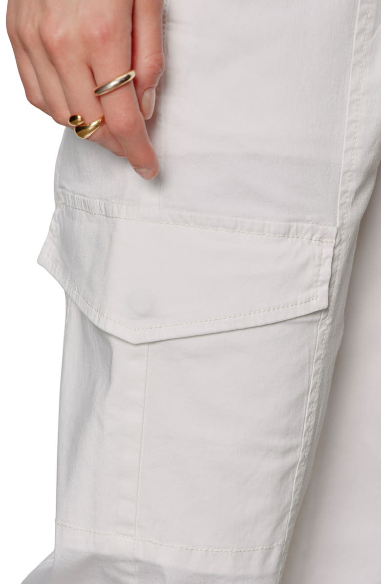 Sanctuary Rebel Ankle Straight Leg Cargo Pants, Alternate, color, Chalk White