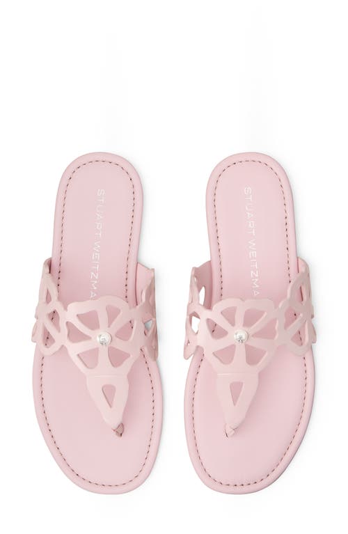 Stuart Weitzman Jasmine Patent Cutout Thong Sandals