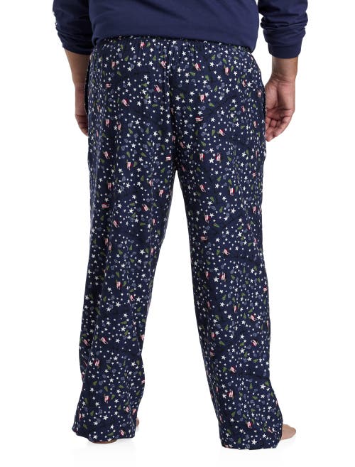 Vineyard Vines Whale Flannel Lounge Pants In Nautical Navy