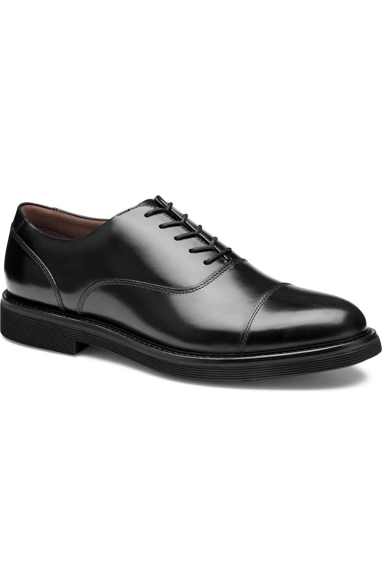 Johnston & Murphy Tyson Cap Toe Oxford, Main, color, Black Full Grain