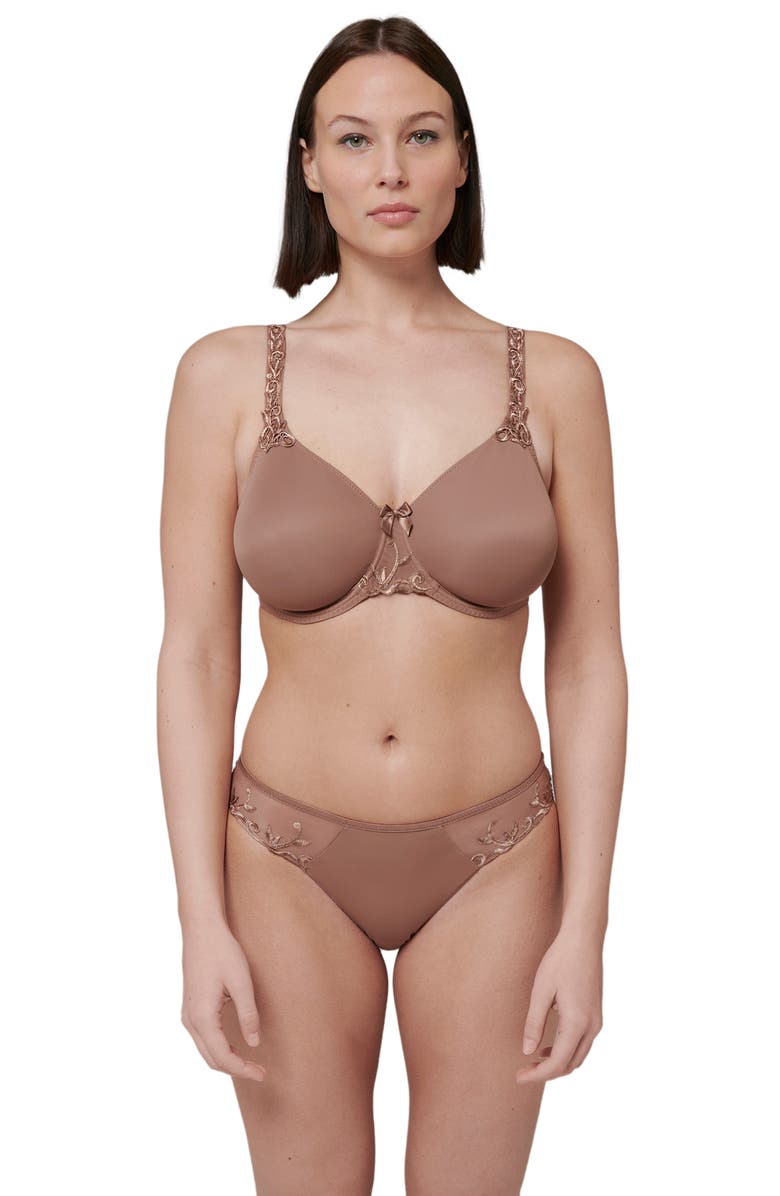 Simone Perele Andora Underwire Minimizer Bra, Alternate, color, Amaretto