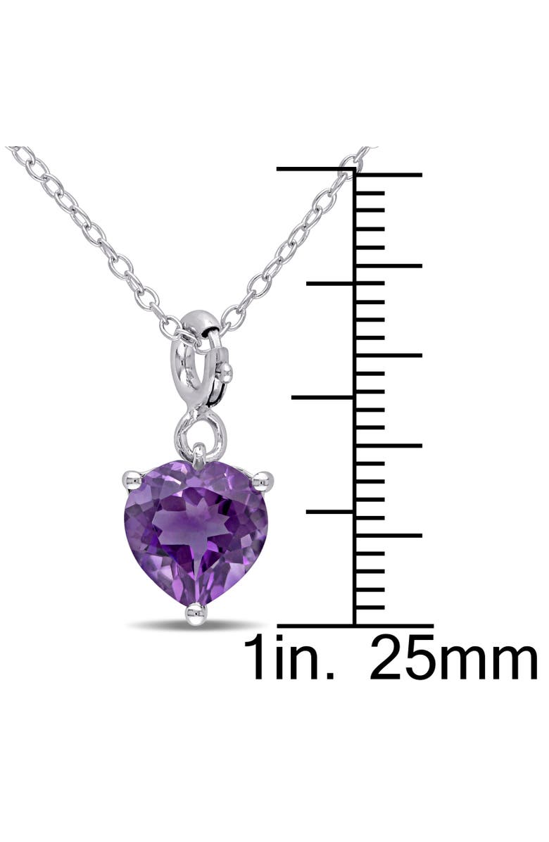 Julianna B. Amethyst Enhancer Heart Charm Pendant Sterling Silver, Alternate, color, Amethyst