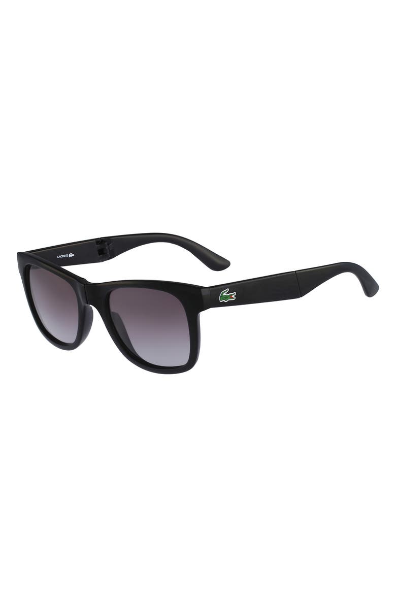 Lacoste 52mm Foldable Retro Frame Sunglasses, Alternate, color, 