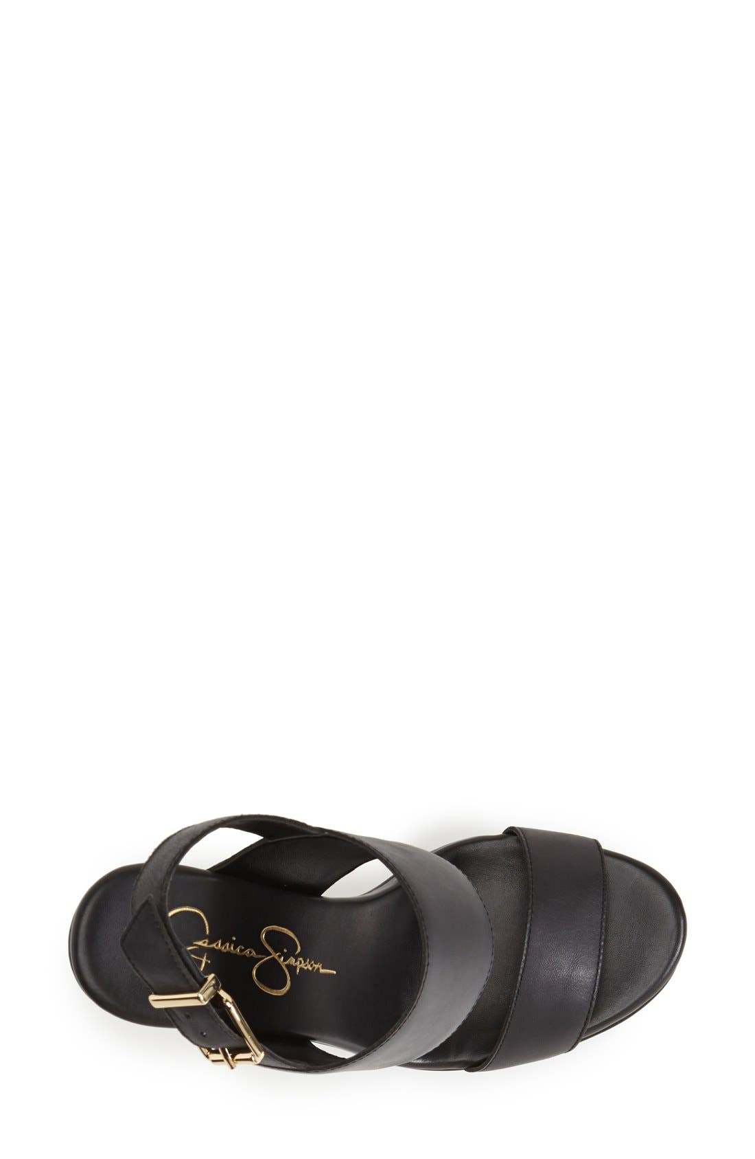 'Anika' Espadrille Wedge Sandal, Alternate, color, BLACK