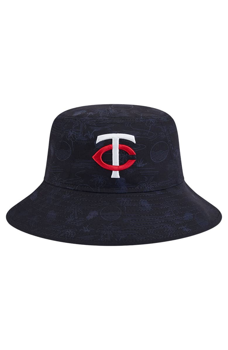 New Era Men's New Era  Navy Minnesota Twins 2025 Spring Training All Over Print Bucket Hat, Alternate, color, 