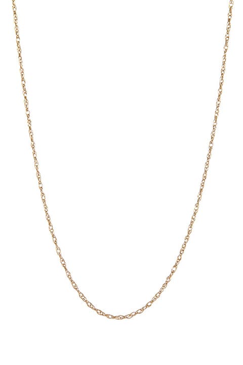 14K Yellow Gold Rope 16" Chain Necklace