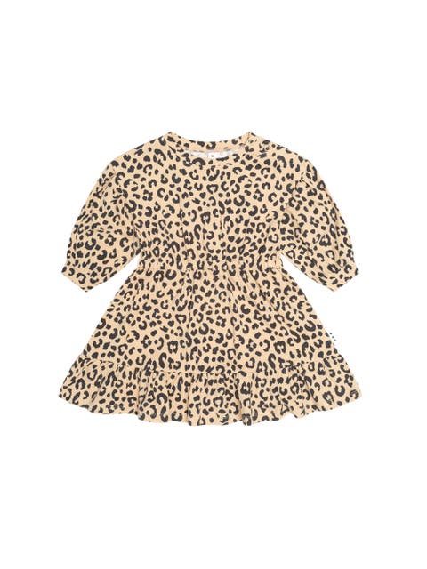 Leopard Dolman Sleeve Swing Dress